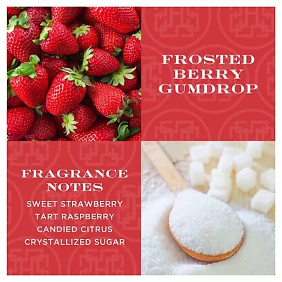 HOMEWORX Slatkin Frosted Berry Gumdrop Candle HOLIDAY STRAWBERRY RASPBERRY SUGAR - Picture 2 of 5